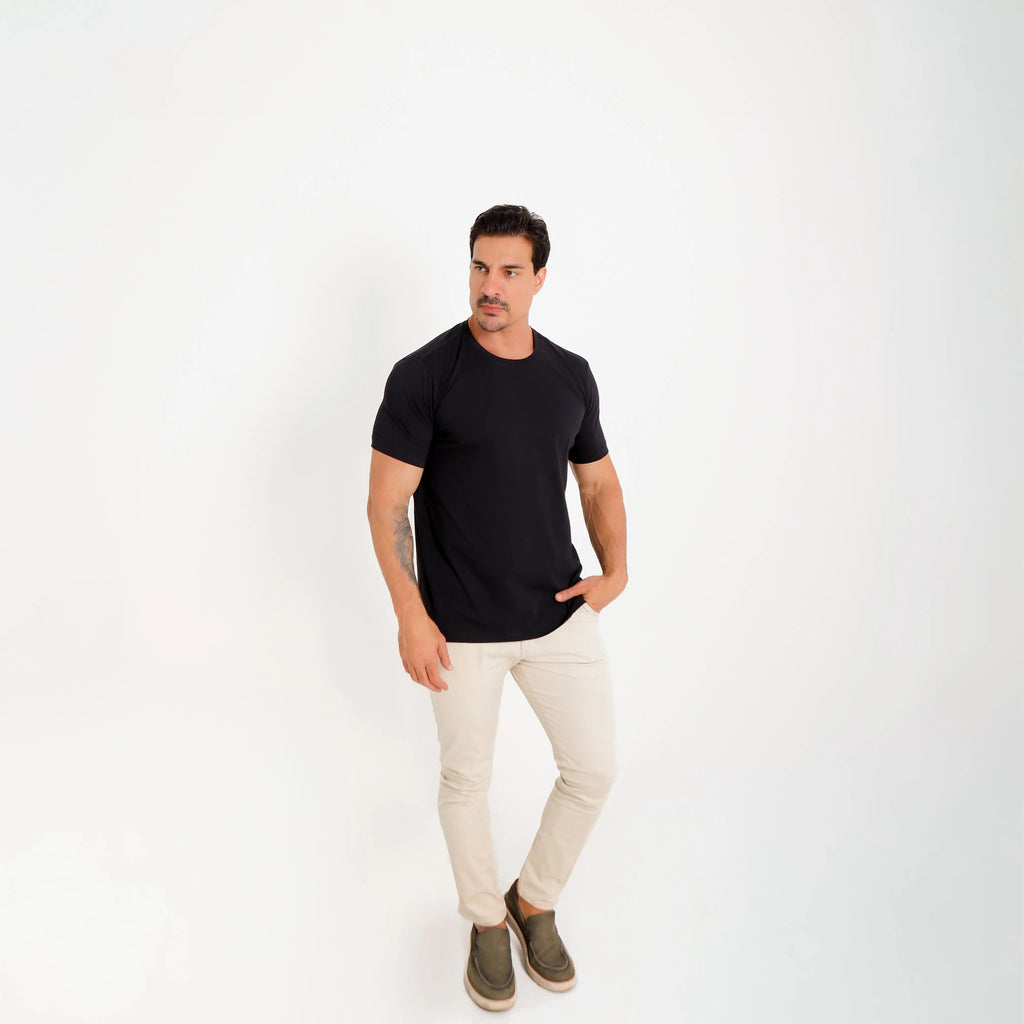 Kit 4 Camisetas Básicas Algodão Egípcio