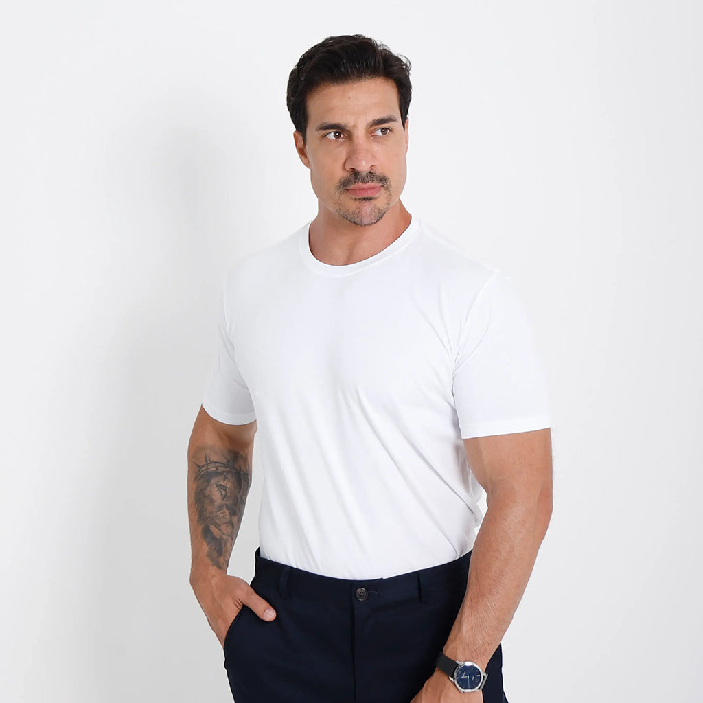 Kit 6 Camisetas Básicas Algodão Egípcio