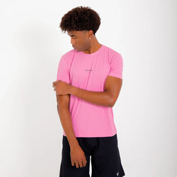 Camisetas Poliamida UV30 em poliamida rosa claro vista frontal