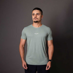 Camiseta masculina Vistorr Brasil Verde Musgo com caimento reto e toque macio