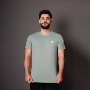 Camiseta verde em poliamida masculina Vistorr V com logo no peito