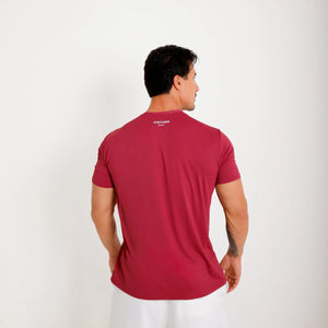 Camiseta de poliamida bordô Vistorr — vista frontal
