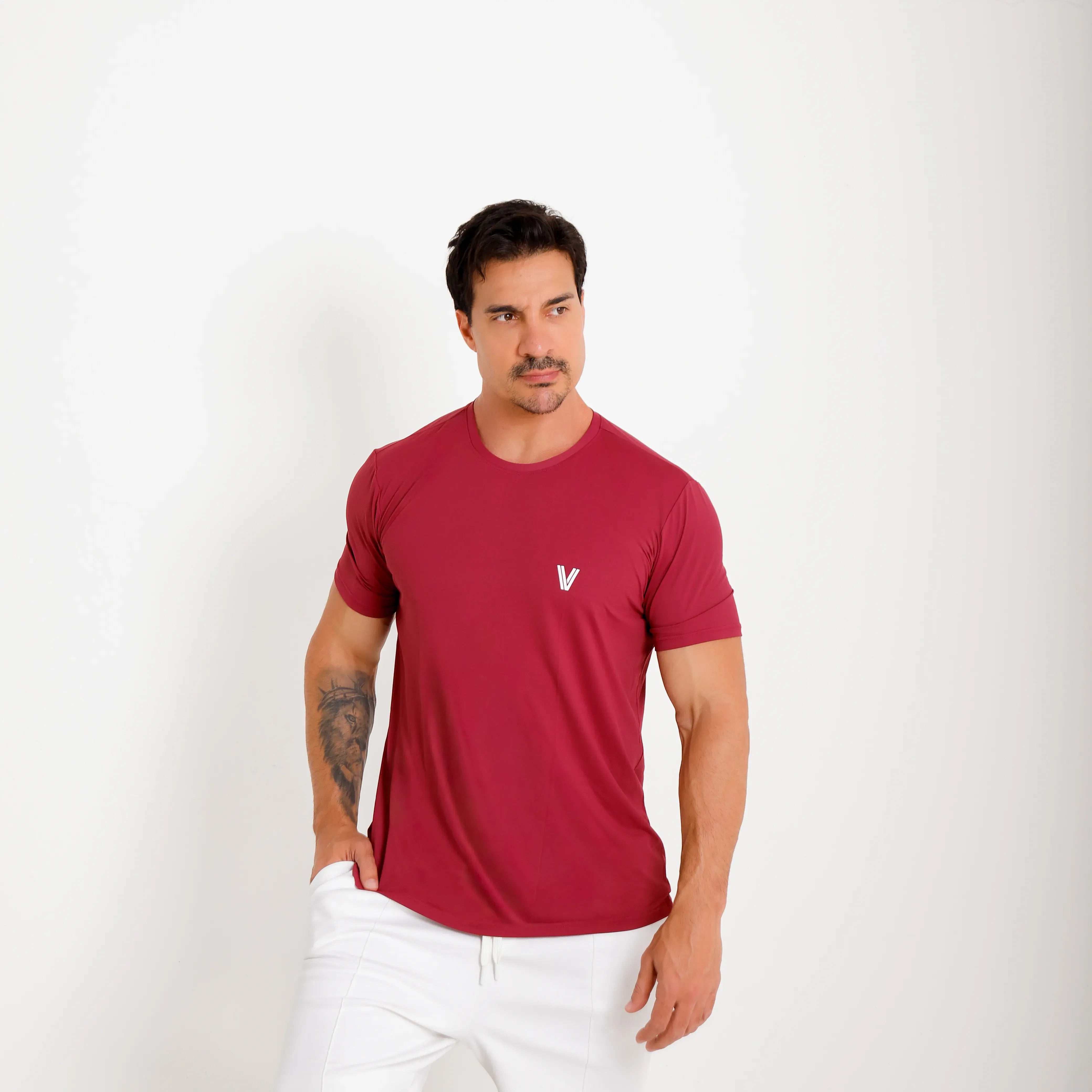 Camiseta de poliamida cinza Vistorr V — vista frontal